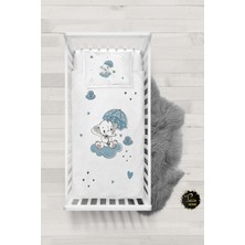 Talia Home Şemsiyeli Fil Desenli Bebek Nevresim Takımı Çarşaflı TLABN-269