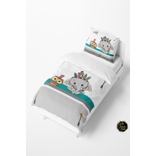 Talia Home Baykuş ve Fil Desen Bebek ve Çocuk Nevresim Takımı TLAN-125