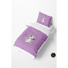 Talia Home Mor Unicorn Desenli Bebek ve Çocuk Nevresim Takımı TLAN-054