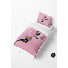 Talia Home Pembe Kelebek Kız Desenli Bebek ve Çocuk Nevresim Takımı TLAN-063