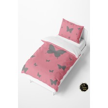 Talia Home Pembe Kelebek Desenli Bebek ve Çocuk Nevresim Takımı TLAN-155