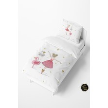 Talia Home Pembe Balerin Kız Desenli Bebek ve Çocuk Nevresim Takımı TLAN-106