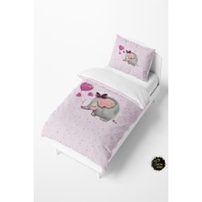 Talia Home Pembe Fil Desenli Bebek ve Çocuk Nevresim Takımı TLAN-010