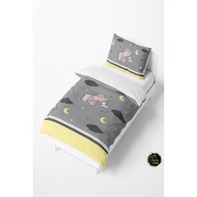 Talia Home Sarı Şerit Sevimli Fil Desenli Bebek ve Çocuk Nevresim Takımı TLAN-120