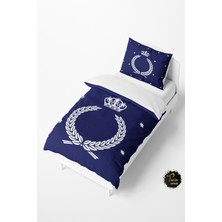 Talia Home Lacivert Taç Desenli Bebek ve Çocuk Nevresim Takımı TLAN-143
