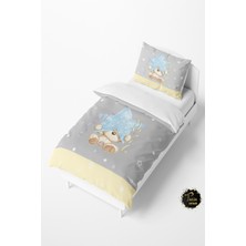 Talia Home Yıldız Tutan Ayıcık Desenli Bebek ve Çocuk Nevresim Takımı TLAN-137