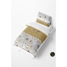 Talia Home Kahverengi Çapa Desenli Bebek ve Çocuk Nevresim Takımı TLAN-015