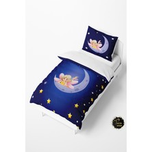 Talia Home Lacivert Peri Desenli Bebek ve Çocuk Nevresim Takımı TLAN-160