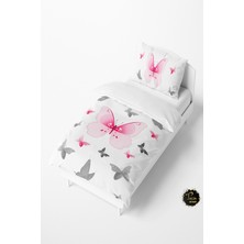 Talia Home Kelebekler Desenli Bebek ve Çocuk Nevresim Takımı TLAN-048