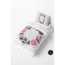 Talia Home Mor Çiçek Desenli Bebek ve Çocuk Nevresim Takımı TLAN-163