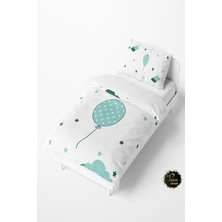 Talia Home Yeşil Balon Bulut Desenli Bebek ve Çocuk Nevresim Takımı TLAN-200