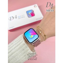 Byrist D4 Mini 41MM 1.75INÇ Amoled Ekran 2 Silikon + 1 Metal Kordonlu Bileklik Hediyeli Akıllı Saat