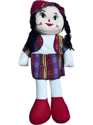 Sıfır312 Geleneksel Yöresel Kıyafetli Bez Bebek - 45 cm Bez Bebek