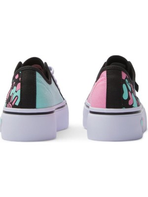 Dc Shoes ADJS300280 Manual Platform Black/crazy Pink/turquoise Kadın Sneaker