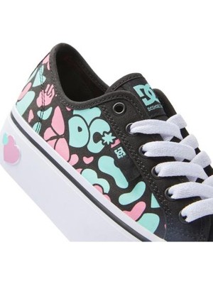 Dc Shoes ADJS300280 Manual Platform Black/crazy Pink/turquoise Kadın Sneaker