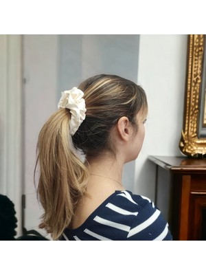 Bezhane  Organik Pamuk Kumaş 2'li Lastik Toka Kiremit+Kavuniçi Rengi