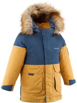 Decathlon Çocuk Su Geçirmez Outdoor Kışlık Mont / Kar Montu - Koyu Sarı - SH500 - -1,5°c