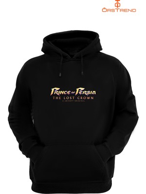 Ors Trend Prince Of Persia The Lost Crown Baskılı 3 Iplik Unisex Siyah Kapişonlu Sweatshirt