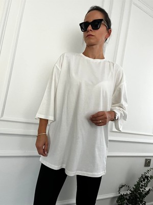 Büşce  Oversize Tshirt Ekru