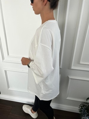 Büşce  Oversize Tshirt Ekru