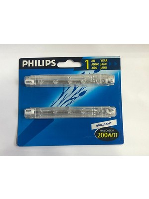 Philips 220V 200W R7S Çubuk Halojen 117,6 mm 2'li Paket