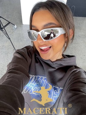 Macerati Silver Mirror Y2K Vintage Fashion Aynalı Hafif Unisex Güneş Gözlüğü