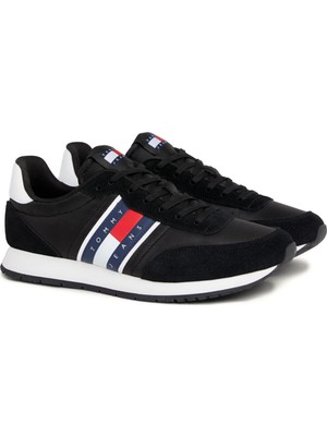 Tommy Hilfiger Tjm Runner Casual Ess Siyah Erkek Sneaker