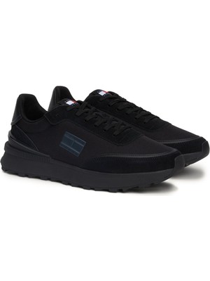 Tommy Hilfiger Tjm Technıcal Runner Ess Siyah Erkek Sneaker