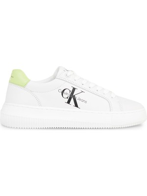 Calvin Klein Chunky Cupsole Mono Lth W Beyaz Kadın Sneaker