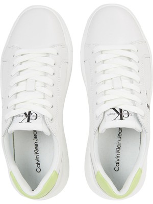 Calvin Klein Chunky Cupsole Mono Lth W Beyaz Kadın Sneaker