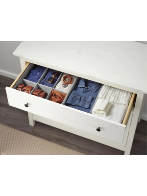 IKEA 3 Çekmeceli Şifonyer Hemnes Meridyendukkan Beyaz Vernik, 108X96 cm Masif Ahşap