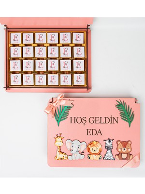 Caron Çikolata Bebek Çikolatası   Ahşap Kutulu  72'li Madlen Çikolata