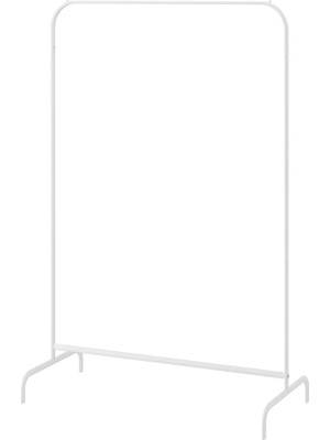 IKEA Mulıg Ayaklı Askılık, Beyaz Renk Meridyendukkan 99X151 cm Metal Elbise Düzenleyici