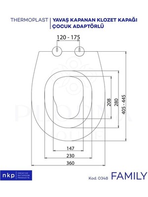 Plodna House Family C Model Çift Kullanımlı Klozet Kapağı Küçük&büyük Çocuk Adaptörlü