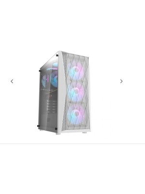 Zoko Melody White 4X12 cm Fanlı Temperli Cam Mesh Panel Beyaz Bilgisayar Kasası
