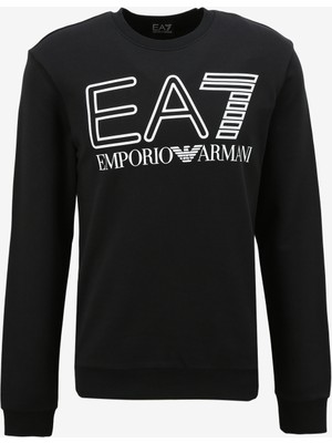 Ea7 Kapüşon Yaka Siyah Erkek Sweatshirt 6RPM08PJSHZ1200