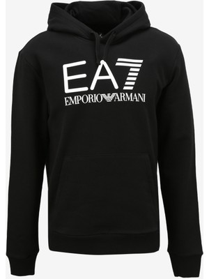 Ea7 Kapüşon Yaka Siyah Erkek Sweatshirt 6RPM17PJSLZ1200