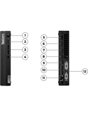 Lenovo Thinkcentre M70Q Gen 4  Desktop Computer - Intel Core I5 13TH Gen I5-13400T - 16 GB Ram -512 GB M.2 Pcı Express Nvme X4 SSD Orjinal Kablosuz Klavye Mouse Hediye(Monitör Hariçtir)