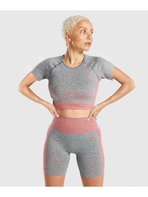 Gymshark Hyper Amplıfy Kısa Kollu  Terletmez Nefes Alan Bisiklet yaka Crop Top