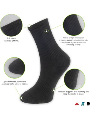 Durasocks Erkek-Kadın Spor Çorabı, Antibacterial, Dikişsiz Premiumçorap (4çift)