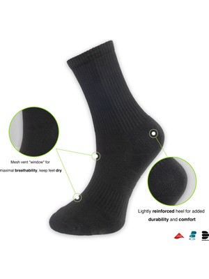 Durasocks Erkek-Kadın Spor Çorabı, Antibacterial, Dikişsiz Premiumçorap (4çift)