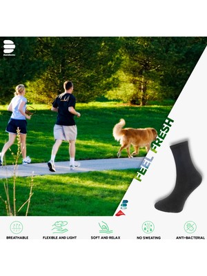 Durasocks Erkek-Kadın Spor Çorabı, Antibacterial, Dikişsiz Premiumçorap (4çift)