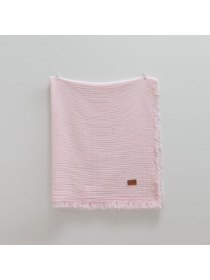 BussyMusy Pembe Saçaklı Müslin Bebek Battaniyesi