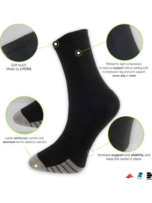 Durasocks Erkek-Kadın Spor Çorabı, Antibacterial, Dikişsiz Premiumçorap (4çift)