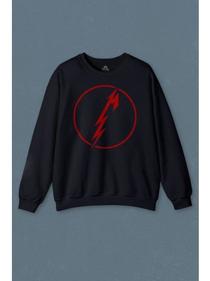 So Cool Lacivert Sweatshirt Recreated The Metallica Music Trough The Never Baskılı Unisex Sweat
