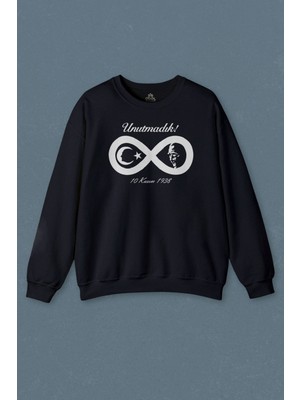 So Cool Lacivert Sweatshirt Gazi Mustafa Kemal Atatürk 1881 10 Kasım 1938 Baskılı Unisex Sweat