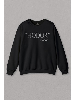 So Cool Unisex Sweatshirt Hodor Quote Dizi Game Of Thrones Stark Winter Is Coming Baskılı Sweat