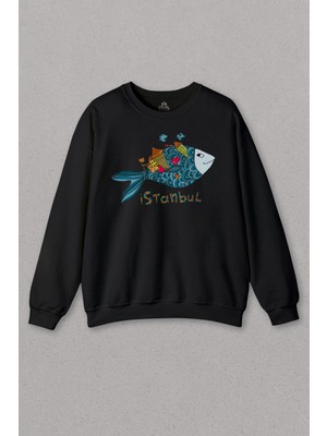So Cool Unisex Sweatshirt Istanbul Galata Konstantinopolis Osmanlı Baskılı Sweat