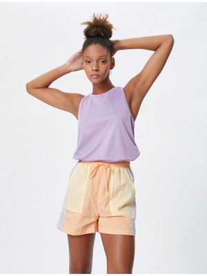 Koton Kolsuz Tişört Minimal Baskılı Yuvarlak Yaka