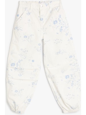 Koton Paraşüt Kot Pantolon Pamuklu Beli Lastikli Cepli - Parachute Jean